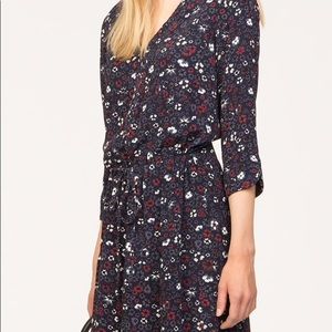 Blue and Red Floral Dress